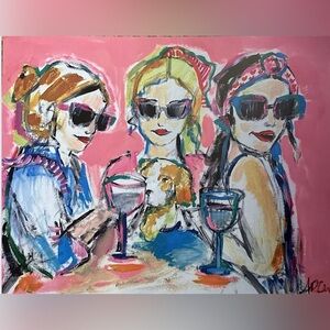 “Leo Queen’s Birthday Lunch” Signed Print by Amanda Tucker, 11x14